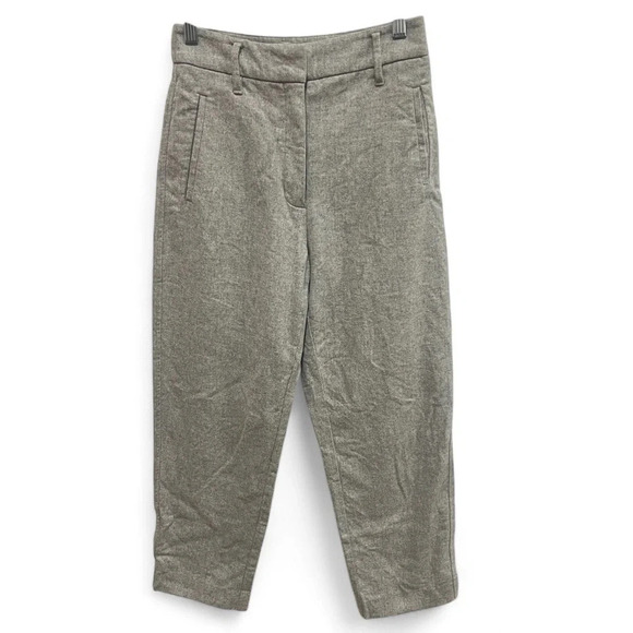 Aritzia Wilfred Jallade Grey Wool Crop Pants Size 2 - Picture 2 of 13